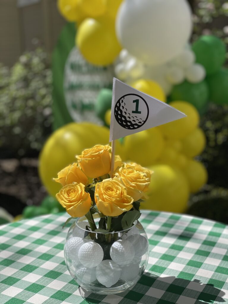 golf themed centerpieces